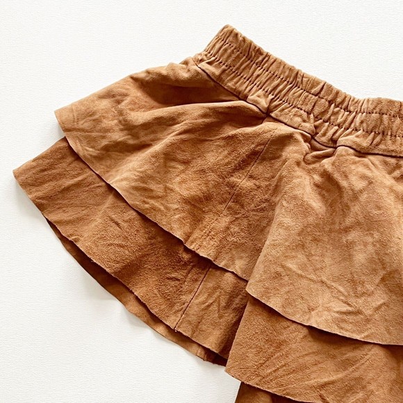 Designer Remix Charlotte Eskildsen Suede Off Shoulder Top Western Chic Sz 32/xs - Picture 3 of 10